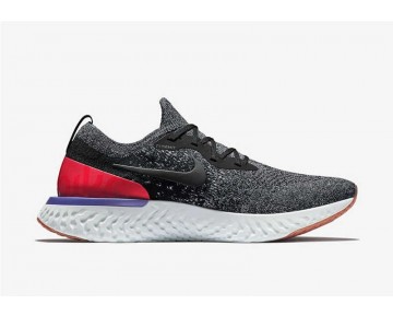 Nike Epic React Flyknit Hombre Negras/Blancas/Carmesí Hiper/Negras AQ0067-006