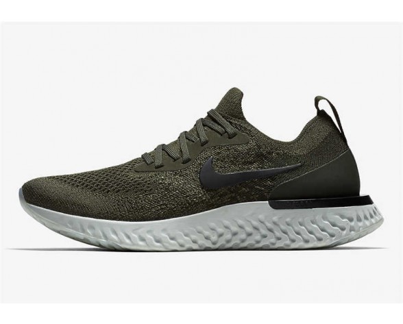 Nike Epic React Flyknit Hombre Olive/Negras/Camper Verde AQ0070-300