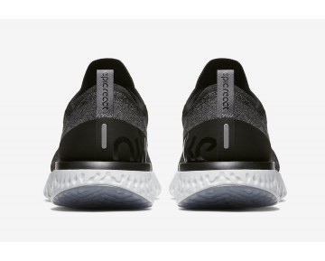 Nike Epic React Flyknit Hombre/Mujer Negras/Negras-Gris Oscuro-Platino Puro AQ0067-001