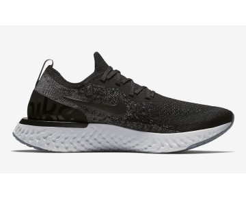 Nike Epic React Flyknit Hombre/Mujer Negras/Negras-Gris Oscuro-Platino Puro AQ0067-001
